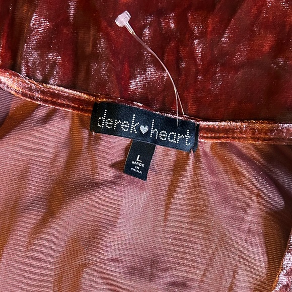 NWOT Derek Heart Cut Out Mini Velvet Dress - Picture 3 of 6
